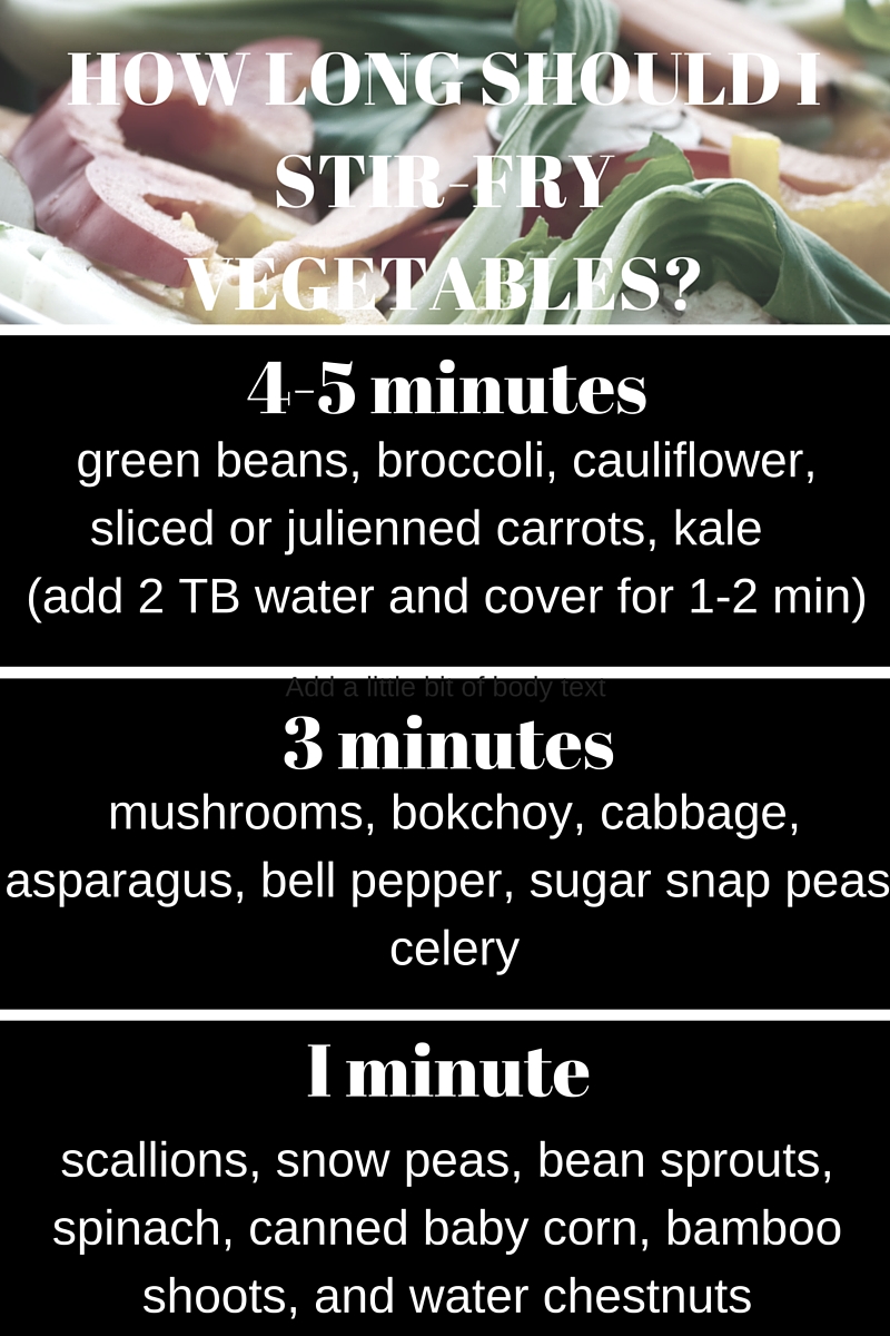 How long should I stir-fry vegetables before adding a sauce