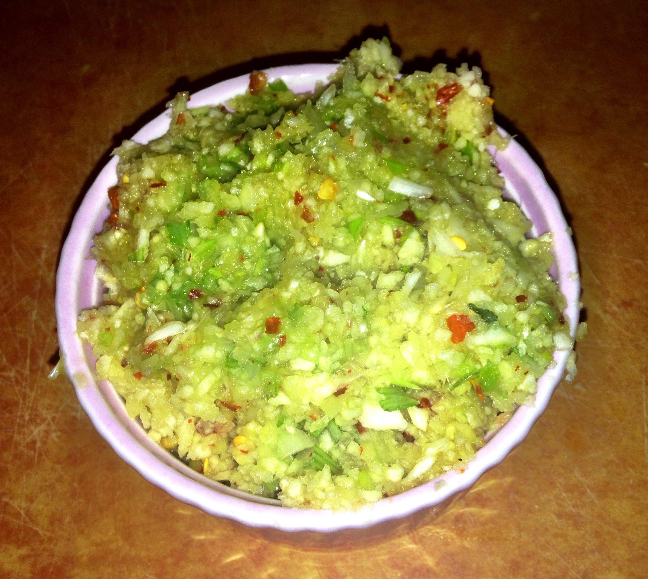 Asian aromatics after mincing